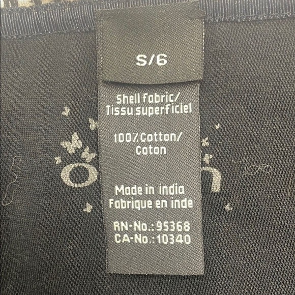 Sigrid Olsen Black & Cream Patterned Women's Top - Picture 8 of 9